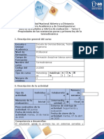 Guía de Actividades y Rúbrica de Evaluación - Tarea 2 - Cálculo de Propiedades de La