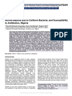 Bovine Mastitis Due To Coliform Bacteria, and Susceptibility To Antibiotics, Nigeria