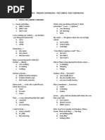 Present Simple - Present Continuous - Past Simple-Past Continuous