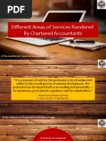 Different Areas of Services Rendered by CAs