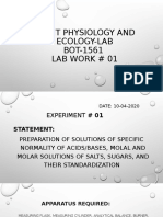 Plant Physiology Lab 1