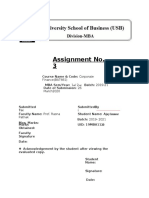 Assignment No. 3: Finance (BAT661) / 2 March2020