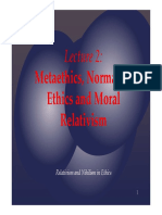 Lecture 2 Metaethics Normative Ethics and Moral RelativismPDF