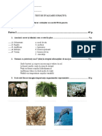 Test Final Biologie Clasa A 5-A