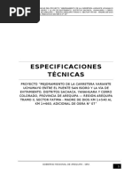 Especificaciones Tecnicas