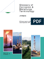 Glossary of Corrosion & Metallurgy Terminology: J W Martin