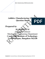 Additive Manufacturing VTU Question Bank