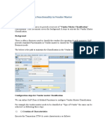 MM - Classification Functionality in Vendor Master