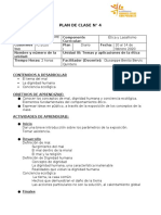 Plan Clase 4 (El Mal, La Dignidad Humana, La Conciencia Ecológica)