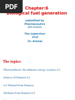 Biological Fuel Generation: Submitted by Pharmaceutics