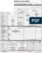 CS Form No. 212 Revised PDS