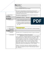 Grade Level Learning Area English Quarter I. Objectives