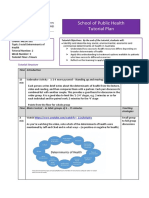 School of Public Health Tutorial Plan