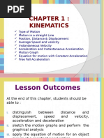 Chapter 1 - Kinematics - Updated