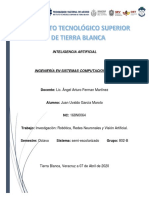 Inv. Robotica, Redes Neuronales y Vision Artificial