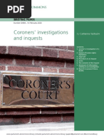 Coroners' Investigations and Inquests: Briefing Paper