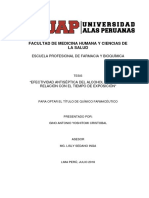 "Efectividad Antiséptica Del Alcohol en Gel y Su Relación Con El Tiempo de Exposición PDF