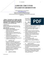 Informe Practica Circuitos Totalmente Resistivos.