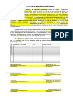 Acta de Ratificación de Beneficiarios