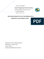 President Ramon Magsaysay State University: Detailed Lesson Plan in Mathematics 1 "Addition and Subtraction"