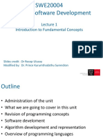 SWE20004 Technical Software Development: Introduction To Fundamental Concepts