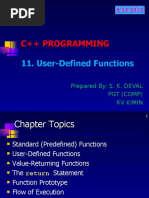 C++ Programming: 11. User-Defined Functions