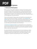 Types of POS Systems