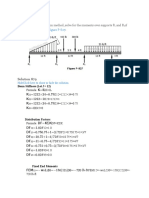 Figure P-827: Using Moment-Distribution Method, Solve For The Moments Over Supports R and R of The Continuous Beam in