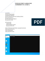 It System Security Laboratory Experiment No. 2 (Part 1)