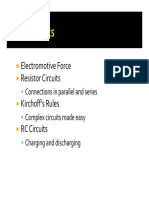 Electromotive Force Resistor Circuits Kirchoff's Rules RC Circuits