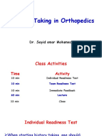 Ortho History Taking & Physical Examination