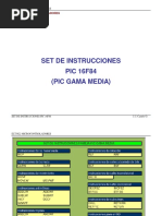 Set de Instrucciones Del Pic 16F84