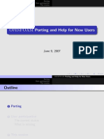 Openfoam Porting and Help For New Users: June 9, 2007