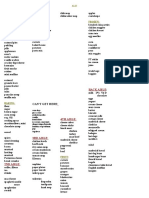 Aldi Grocery List