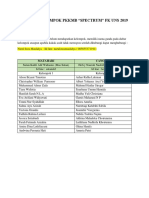 Daftar Kelompok PKKMB Spectrum FK Uns 2019