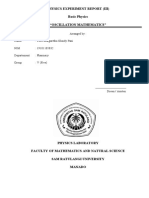 Physics Experiment Report (Iii) Basic Physics "Oscillation Mathematics"