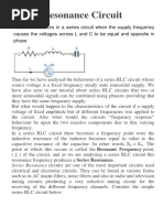 Series Resonance Circuits PDF