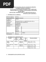 Silabo Introducción A La Metodología de Investigación - 2020 A