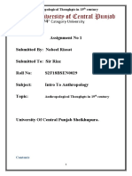 Assignment No 1 Submitted By: Nabeel Riasat Submitted To: Sir Riaz Roll No: S2F18BSEN0029 Subject: Intro To Anthropology Topic