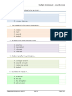 Multiple Choice Quiz - Sound Waves: © WWW - Teachitscience.co - Uk 2015 24276 Page 1 of 4