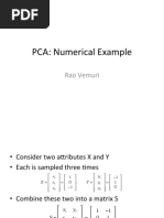 PCA: Numerical Example: Rao Vemuri