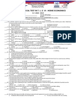 Fourth Periodical Test in T. L. E. Vi - Home Economics