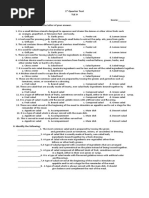 1st Quarter Test Grade 9