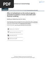 Effect of Embedment On The Vertical Capacity of Bucket Foundation in Loose Saturated Sand: Physical Modeling