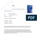 ACOUSTIC CHARACTERIZATION OF Natural Fibres For Sound Absorption