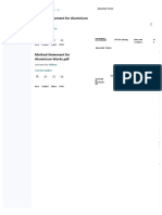 (PDF) Method Statement For Aluminium Works