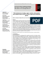 Phytochemical Screening, Sugar Content, Total Protein and Antimicrobial Activity of Three Important Medicinal Plants