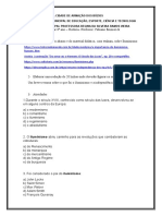 Atividade 8 Ano-Iluminismo e Formação Dos EUA