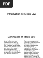 Introduction To Media Law