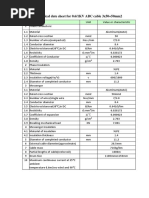 Technical Date Sheet For 0.6/1KV ABC Cable 3x50+50mm2